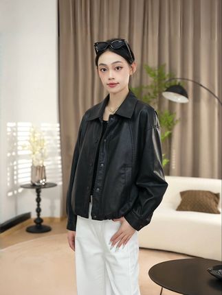 #高级感穿搭 #气质皮衣 #简约大气 #时尚百搭#春秋穿搭