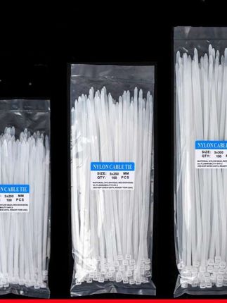 LTS/力泰尼龙扎带塑料卡扣环保束线带黑色整理捆绑带100条黑白色#尼龙扎带捆绑绳 #尼龙扎带 #塑料卡扣 #尼龙绳捆绑带