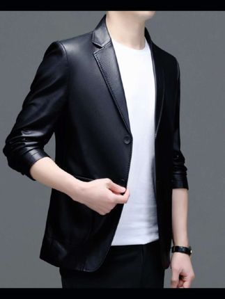 【海宁精选】海宁男士休闲商务百搭手工真皮山羊皮高档西服三色可选#穿搭 #时尚 #ootd穿搭 #今天穿什么 #谁穿谁好看