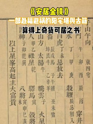 安居金镜 图文并茂居家宅地堪舆形式 布宅之法经典之作#涨知识 #每天跟我涨知识 #每日分享 #学习知识