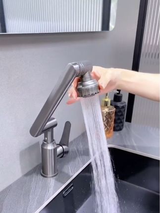 九牧王精铜机械臂万向水龙头家用洗手盆冷热水厨房洗菜台盆洗脸池