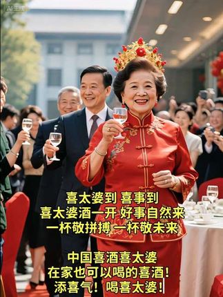 #添喜气喝喜太婆 #一杯喜太婆满满正能量 一杯喜太婆,千年喜文化! #中国喜酒喜太婆 #在家也可以喝的喜酒 开创者 国潮喜酒#喜太婆