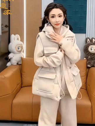 #穿搭不重样#秋冬穿搭#韩系穿搭#休闲套装#百搭显瘦