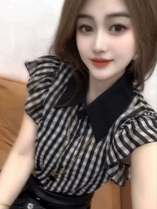 条纹正肩短袖衬衫女#夏季新款宽松显瘦百搭洋气上衣##女装穿搭 #时尚百搭衬衫 @DOU+小助手