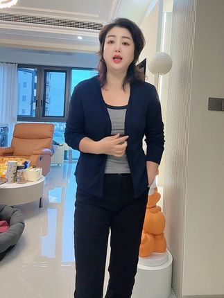 2025秋季长袖开衫小外套女款韩版时尚拼色吊带两件套洋气百搭上衣