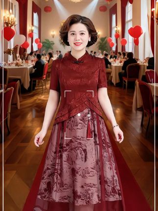 #喜婆婆婚宴礼服#喜妈妈婚宴装#连衣裙#婚宴礼服平时可穿