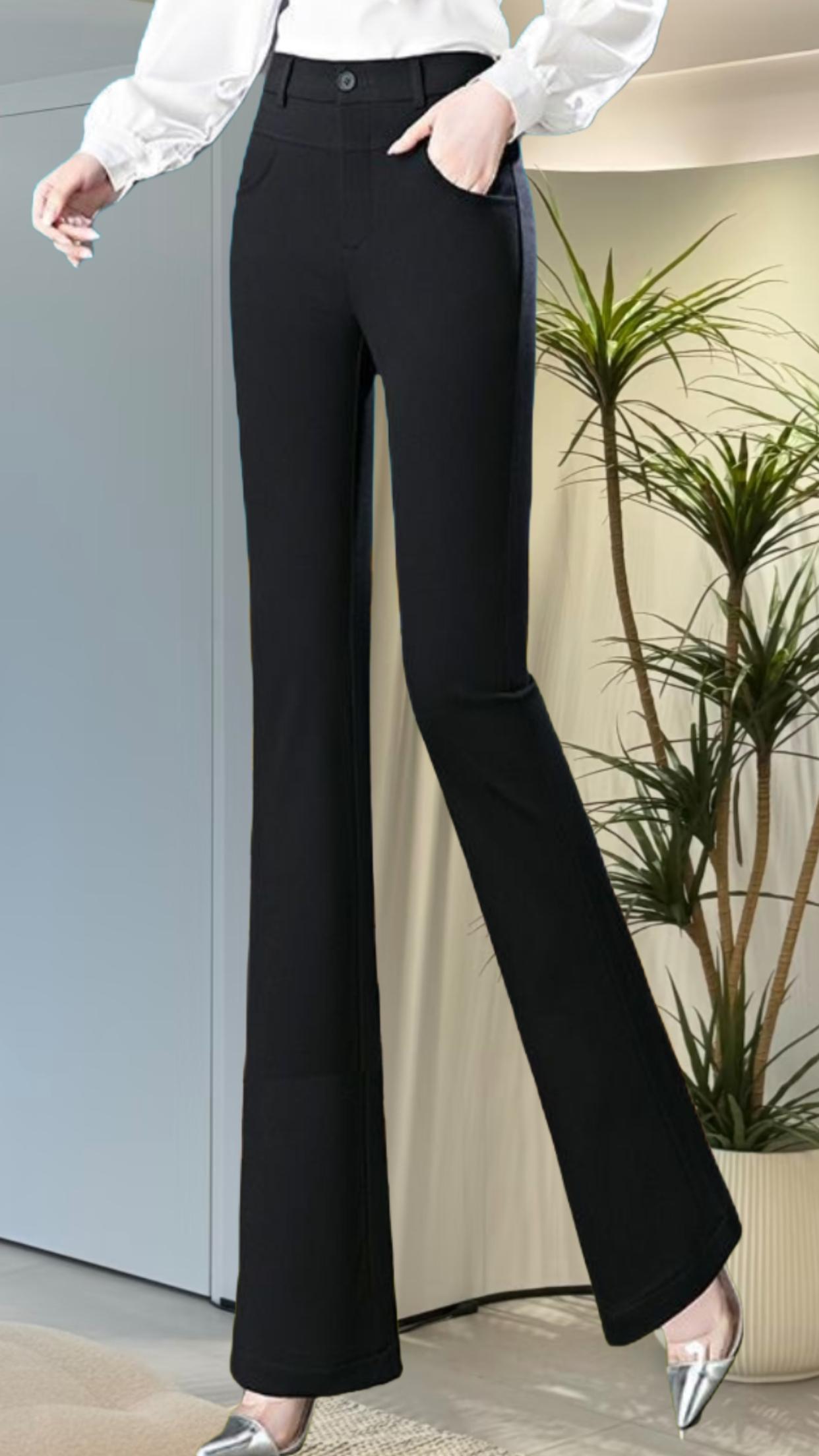 #春秋穿搭 #女装穿搭 ~百搭舒适款西装裤,高腰弹力不挑身材