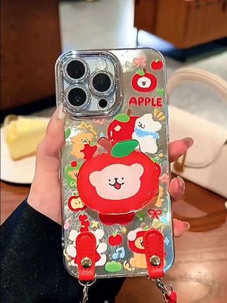 这款手机壳也太可爱了吧!🍎卡通苹果搭配小熊,萌化我的心~保护手机的同时还能当装饰,爱了爱了!#手机壳 #可爱好物#爱了#强烈推荐