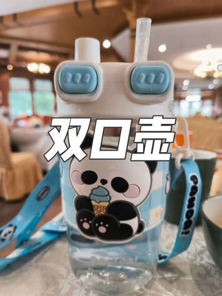 双口水壶,儿童水壶出行必备,轻便大容量,材质优异,高品质水壶方便携带。