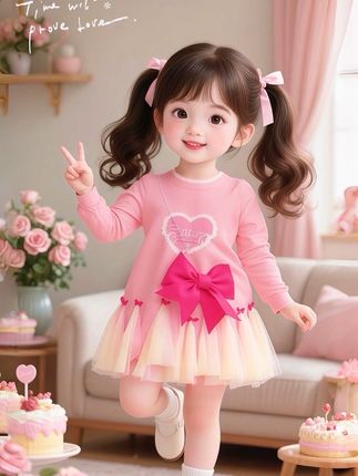 #甜美穿搭 #高品质童装 #生女儿就要这样穿 #女童连衣裙 #女宝穿搭