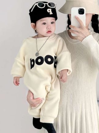 宝宝加绒哈衣外出服#高品质童装 #萌娃穿搭 #加绒哈衣##婴幼儿服饰 #潮童穿搭