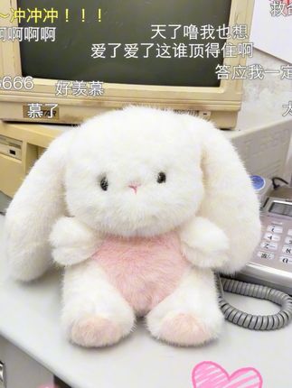 甜美小绒玩偶可爱娃娃睡觉抱枕节日礼物垂耳兔生日礼物