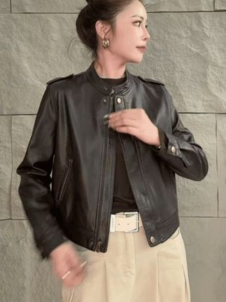 2025秋季新款复古美式高级皮衣短外套5808气质长袖网红短款时尚#时尚穿搭#减龄穿搭 #又酷又飒 #气质穿搭 #ootd穿搭