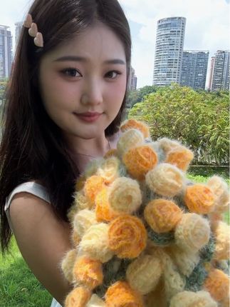 #我的手工作品 #钩针编织 #花束毯子 #花束毯子钩织