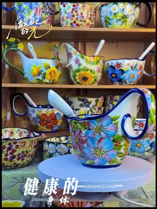 阳光正好,微风不燥,人间值得,未来可期#陶瓷餐具 #陶瓷艺术 #曲把杯