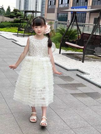 女童夏装2025新款女孩夏李网红逢逢公主裙女宝洋气生日连衣裙礼服 #夏季新款 #女童亮片蓬蓬公主裙 #生日公主裙礼服 #生女儿就是用来打扮的 #我的小公主