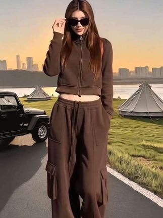 美式复古运动服套装女,秋季宽松显瘦时尚炸街卫衣阔腿裤休闲两件套#被秋日氛围感穿搭拿捏了 #初秋一周不重样穿搭 #轻松解锁秋季穿搭 #摆脱路人感的秋冬穿搭思路 #森系少女感穿搭 。