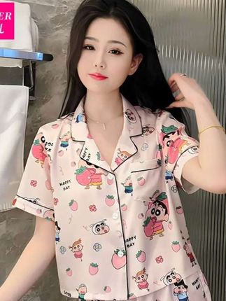 #上热门 睡衣女秋季气质可爱休闲显瘦长袖短袖家居服套装可外穿@DOU+小助手