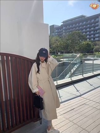 风衣外套女中长款2025春秋新款韩系高级感超好看今年流行休闲大衣#高级感穿搭 #随心而悦live起来