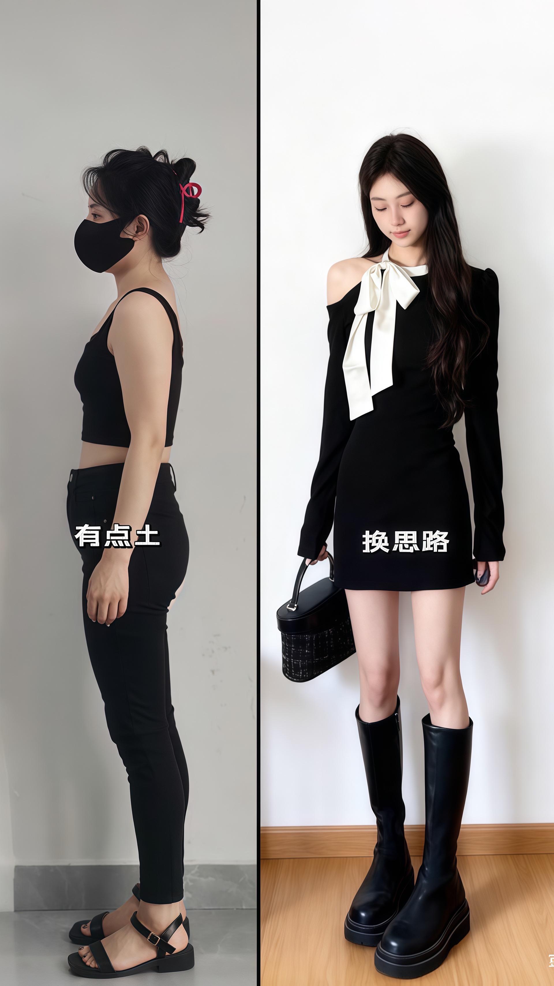 #轻松拿捏慵懒风穿搭#梨形身材穿搭大赏#被秋日氛围感穿搭拿捏了 #早秋高智感职场穿搭 #小黑裙