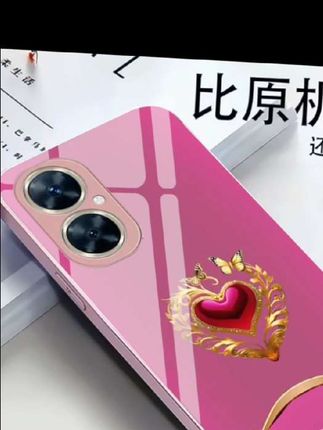 适用【华为麦芒20】时尚爱心液态玻璃手机壳 轻奢潮流 全包防摔刮