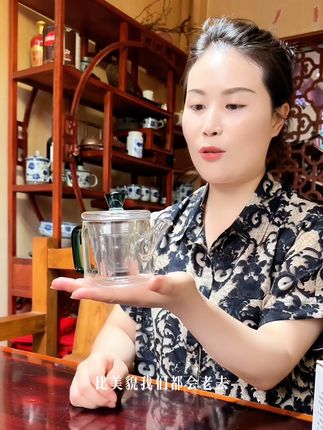 #今天你喝茶了吗 #高硼硅耐热玻璃茶具 #泡茶专用#玻璃小茶壶 #一人喝茶壶