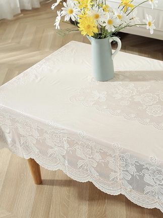 去年就很火的珠光蕾丝桌布,清新淡雅,防尘防水,耐磨耐用 #桌布 #茶几布餐桌布 #超便宜超划算