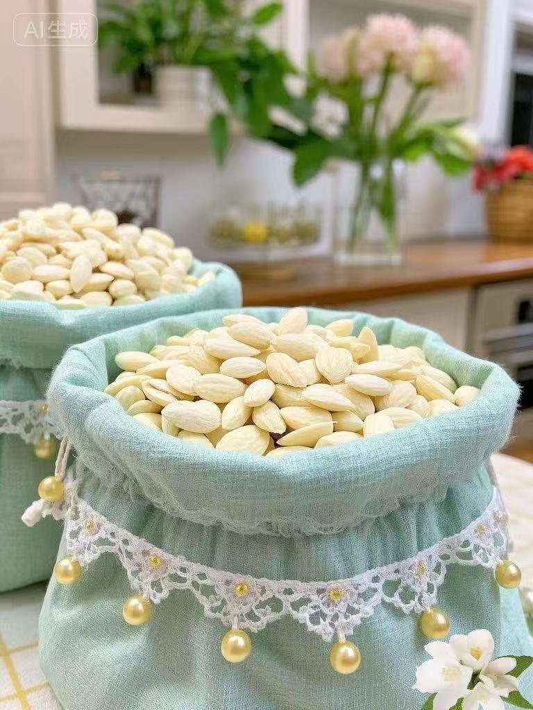 去皮山杏仁。#健康食材 #快来一起尝个鲜 #绿色食品 #农产品 #营养健康