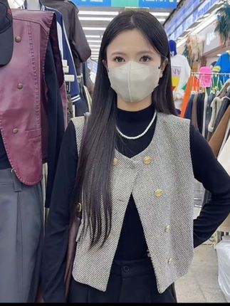 小香风西装马甲外套女春秋外穿短款法式名媛高级无袖马夹坎肩背心#春秋穿搭