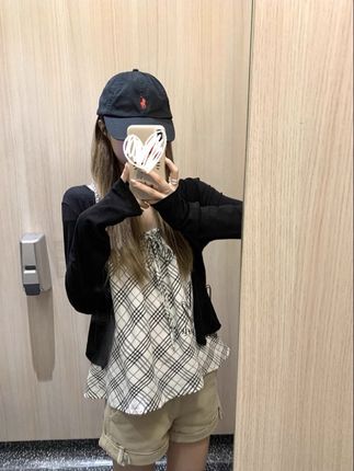 少女白底格纹抹胸吊带女夏设计感小众无袖吊带开衫套装#夏季穿搭 #夏日风穿搭 #简约系穿搭 #夏日氛围感气质穿搭 #夏日必备
