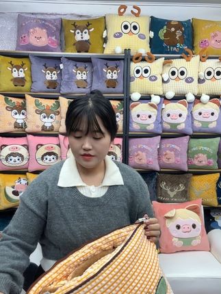 #抱枕被子两用 打开是被子,合上是抱枕#加绒加厚 #车载抱枕 #面料柔软舒适 #居家必备