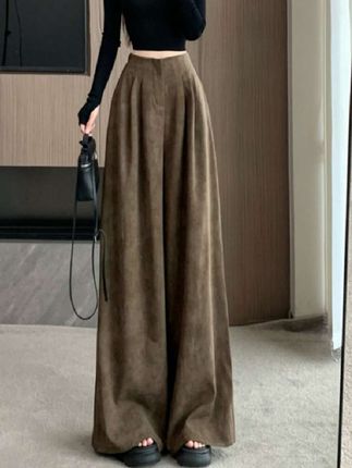 美式复古辣妹扎染西装裤女秋季爆款气质高腰显瘦垂感阔腿裤拖地裤#西装裤#阔腿裤#显高显瘦显腿长 #百搭裤子 #穿搭