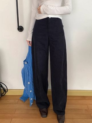 【优家同款】Miss sumeyY3920自制秋高腰遮跨显瘦休闲裤弯刀裤长裤