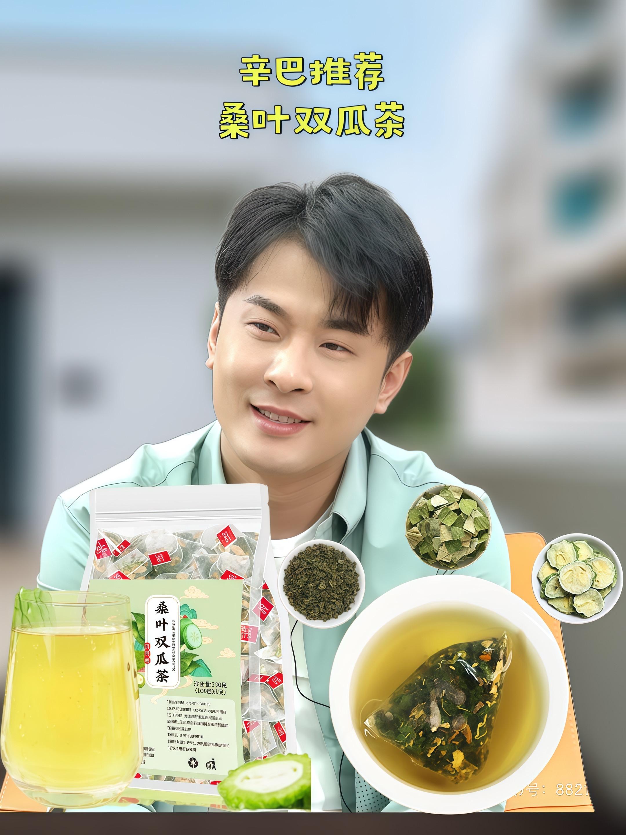 辛巴推荐的100包桑叶双瓜茶!精选霜后老桑叶、新鲜苦瓜与冬瓜#辛巴 #桑叶双瓜茶 #桑叶茶 #辛选