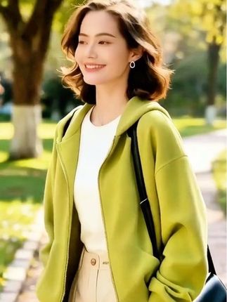 开衫宽松型长袖卫衣休闲韩版百搭减龄设计感外套来咯#开衫外套 #秋季新款 #高级感穿搭 #秋季穿搭 #谁穿谁好看
