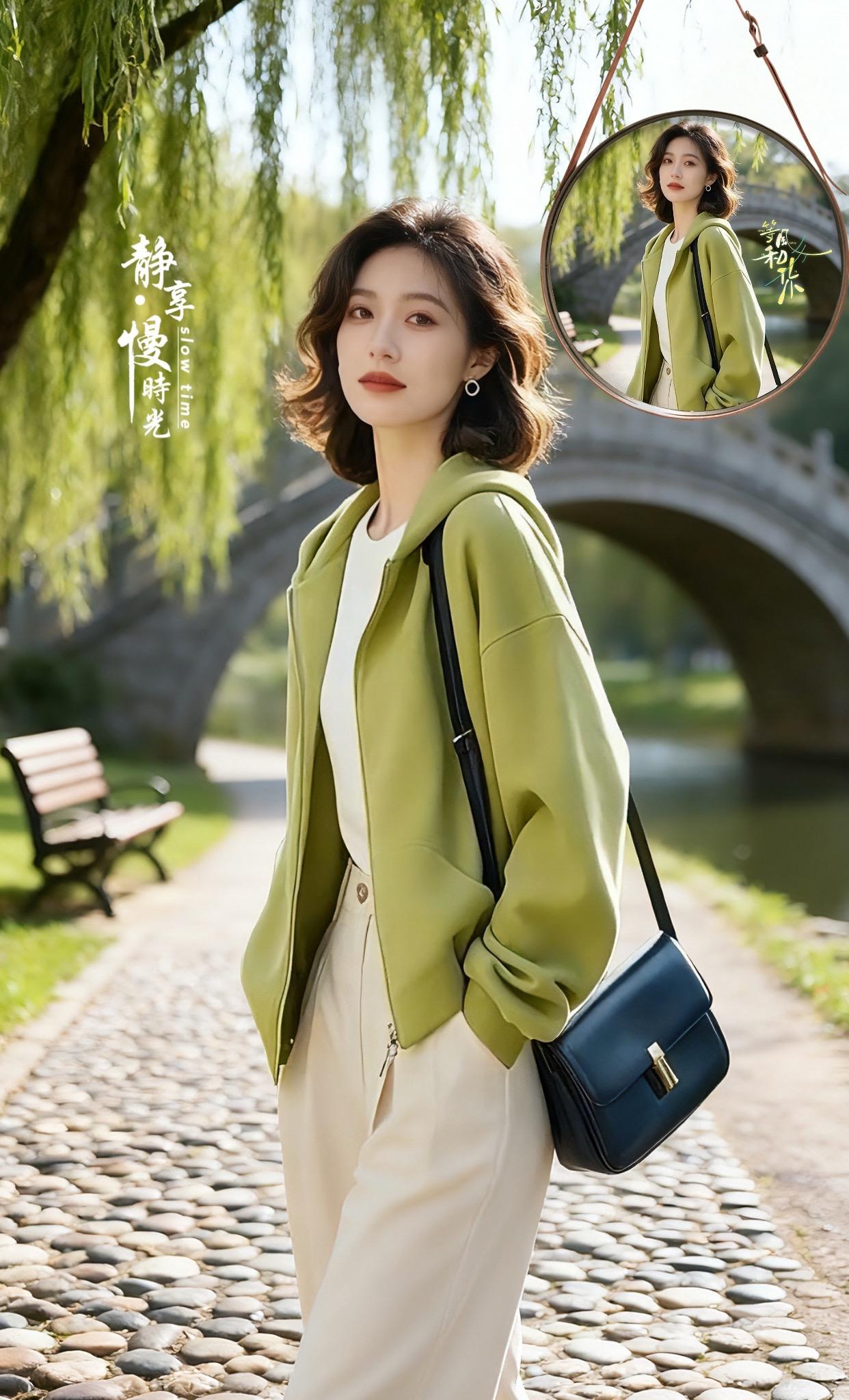 啄木鸟纯棉连帽开衫卫衣女秋冬新款休闲宽松。#减龄气质 #外套穿搭 #高级穿搭 #女神范 #优雅气质