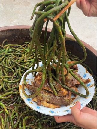 寿县农村传统酱菜#家乡特产 #小时候味道 #土特产 #酱菜#酱豆角