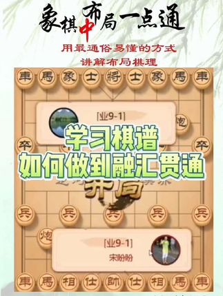 学习棋谱如何做到融会贯通?如何快速提升象棋水平系统学棋?如何学习象棋布局、中局、残局?真心教棋,少走弯路,带你上业九,不上业九不罢休!#象棋 #象棋布局