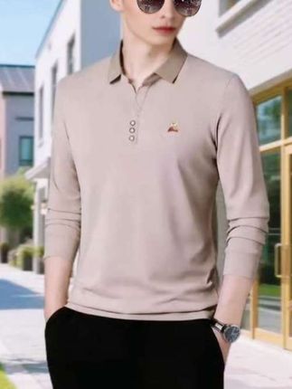 #稻草人男士t恤 #春秋穿搭 #商务休闲 #品质男装