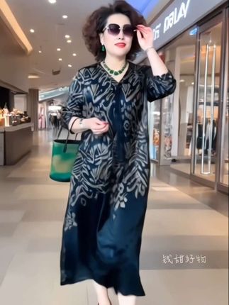 #高端大气 #气质连衣裙 #宽松有范 #面料柔软舒适 #遮肉显瘦穿搭