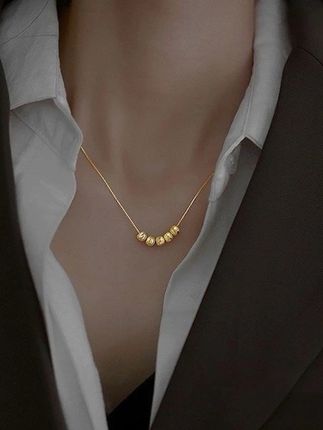 铜合金项链五福临门项链女镀金时尚项链金色锁骨链轻奢坠链#这也太好看了 #轻奢感#项链推荐#百搭项链#新款分享
