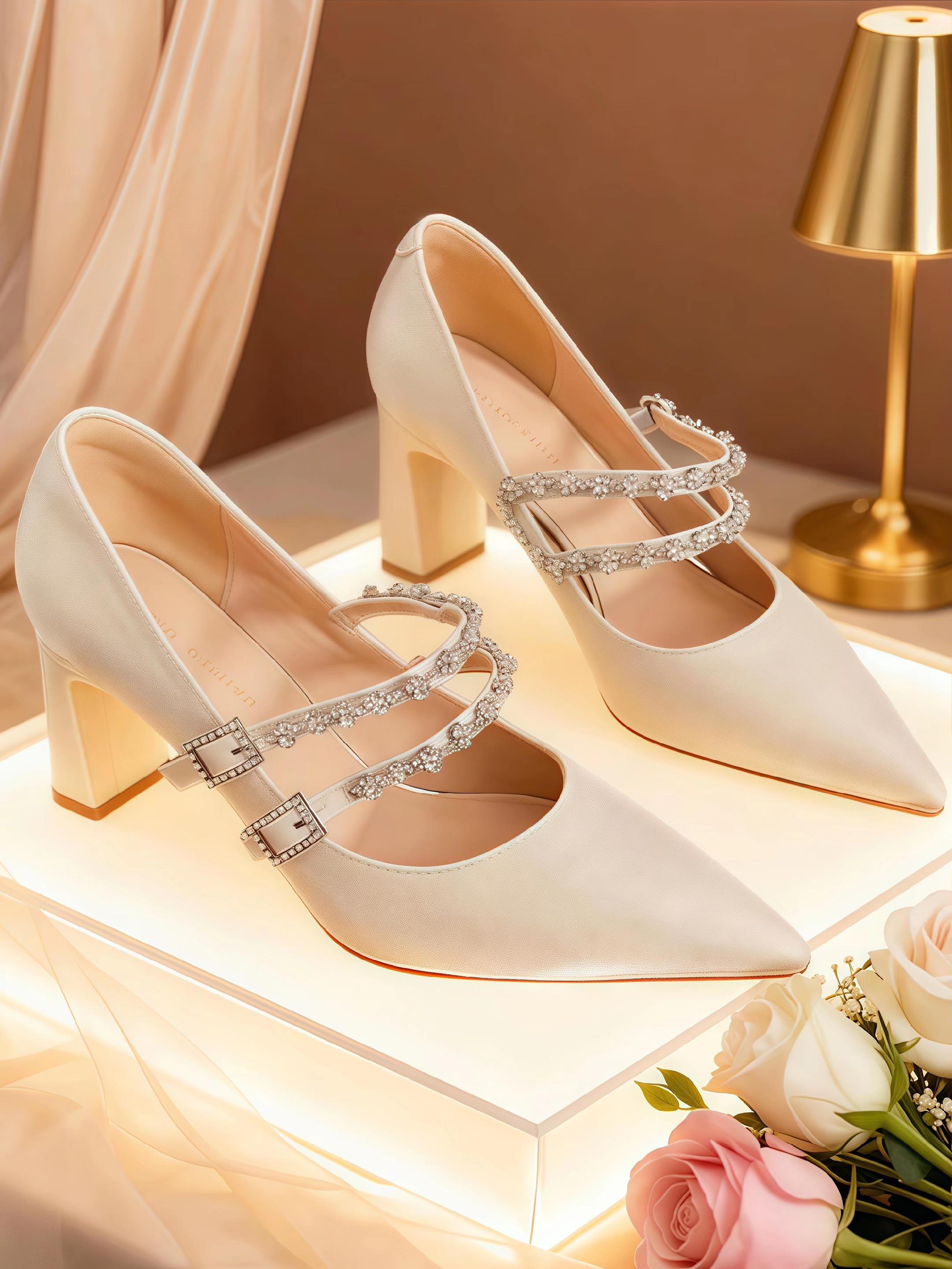 ### 🌸✨绝美水钻!2025必入高跟鞋👠 宝子们👋🏻!挖到一双神仙单鞋啦~花小蝶这款法式水钻高跟鞋也太戳我心巴了吧💎!尖头设计超显脚瘦🦶,浅口玛丽珍款式复古又优雅💃。轻奢质感搭配百搭造型,通勤约会都能驾驭👗💼。穿上它瞬间气场两米八🌟,走路带风超自信😎!你们觉得这种风格日常好搭吗❓ #高跟鞋 #法式风情 #轻奢女鞋 #玛丽珍鞋 #2025新款