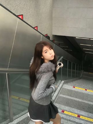 复古修身毛衣外套#分享穿搭 #狐狸毛领 #穿搭