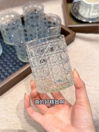这个价到手六只200ml浮雕玻璃杯,真的是复古高颜值大容量#好物推荐🔥 #家居好物 #玻璃杯#啤酒杯#水杯