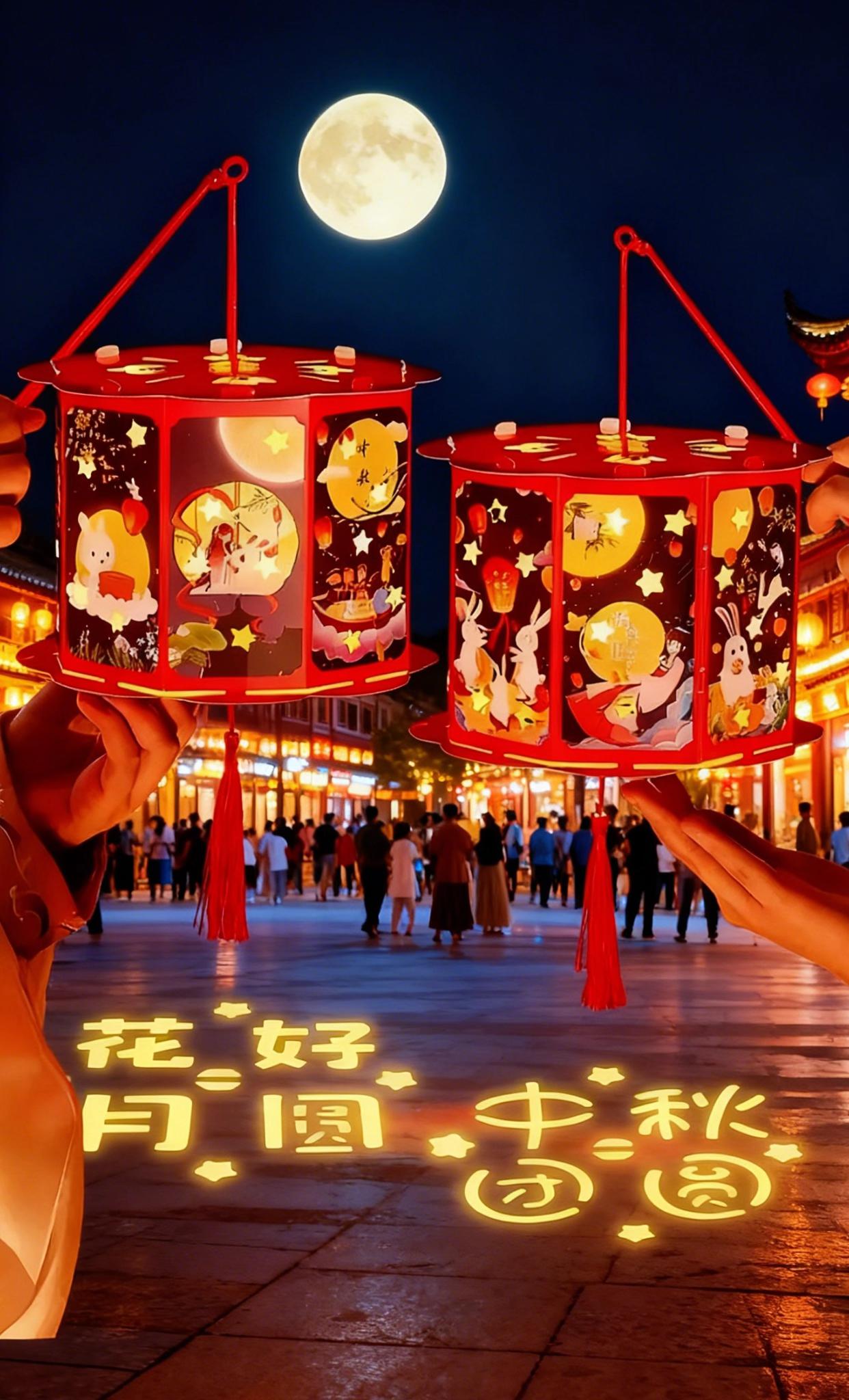 #中秋节灯笼#中秋#灯笼#创意#团圆