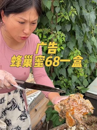 嚼着吃的蜂蜜,蜂巢蜜68一盒一斤,小黄车下单!#蜂巢蜜