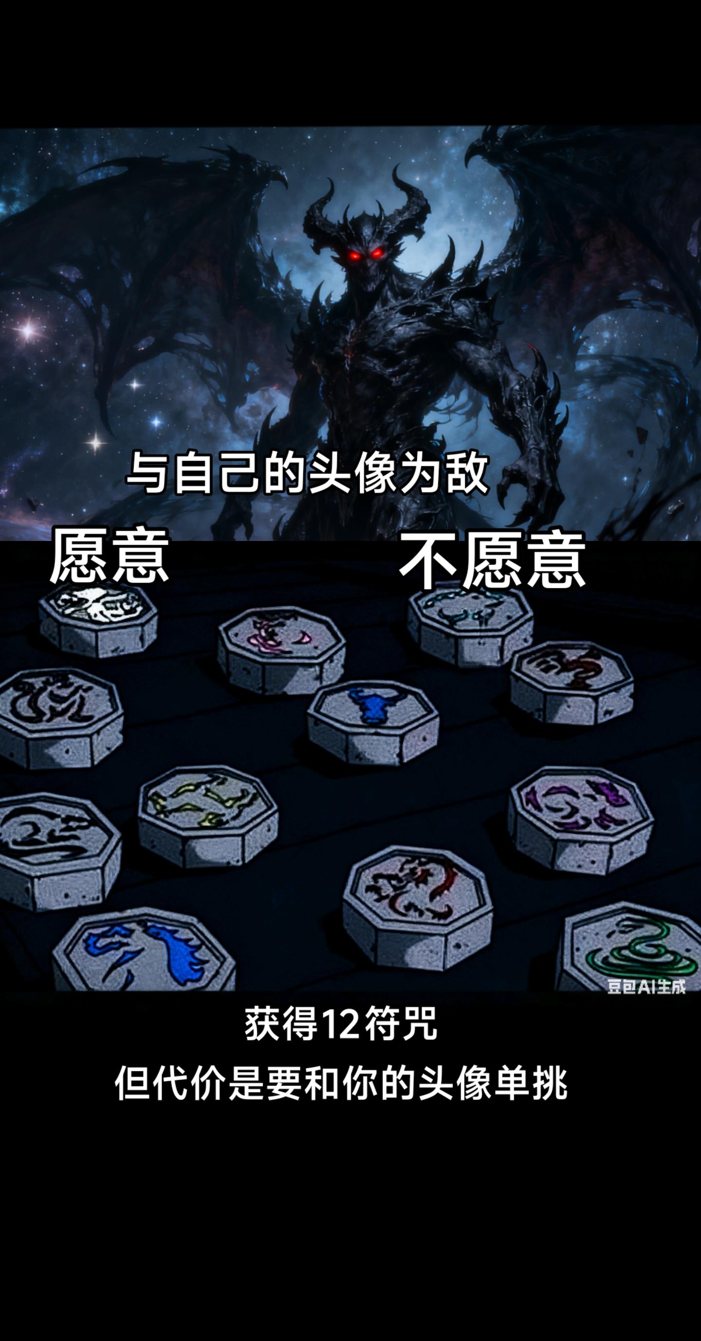 获得12符咒,但代价是要与自己的头像为敌:#十二符咒 #成龙历险记 #超能力 #火影忍者 #龙珠