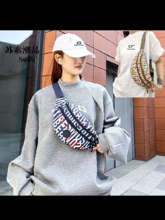 S大字母户外腰包大容量休闲单肩包斜跨包女包男女同款防泼水胸包#斜挎包#男女同款 #防水 #大容量 #休闲穿搭 #便捷出行