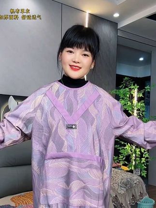 时尚洋气罩衣➕围裙,加厚款帆布面料,柔软舒适又透气,防污又耐脏,秋冬季节厨房必备,超实用!#围裙 #质量杠杠滴 #时尚洋气百搭