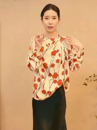 桑蚕丝褶皱衬衫上衣#高级感穿搭#普通人穿搭心得